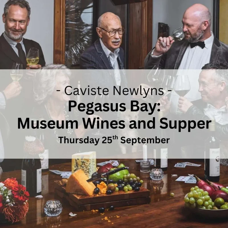 Experience Rare Museum Wines: Tasting & Dining at Pegasus Bay Sept 25